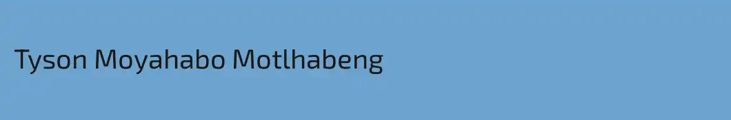 Tyson Moyahabo Motlhabeng